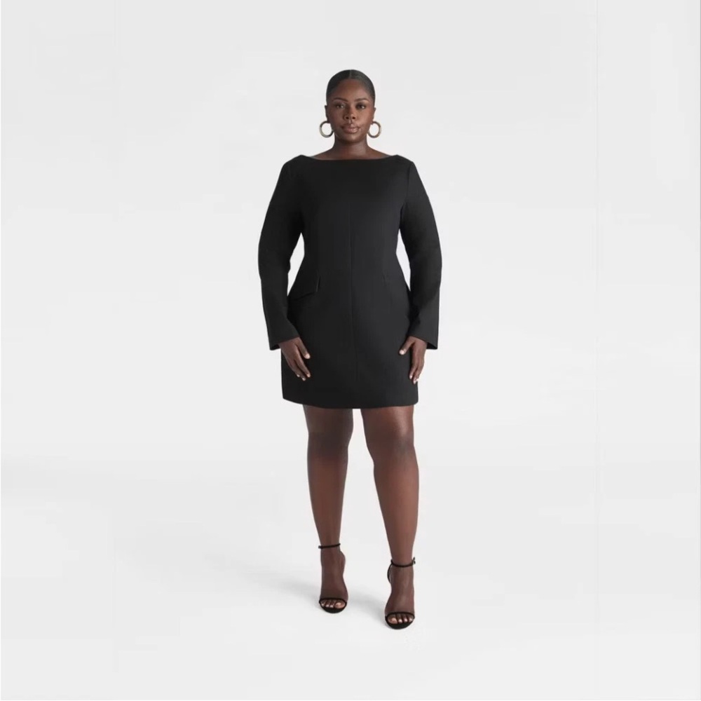 KBB by KAHLANA Elegant Black Long-Sleeve Dress